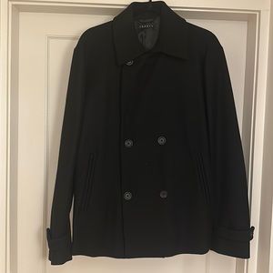 Theory peacoat jacket in size XL color Black.